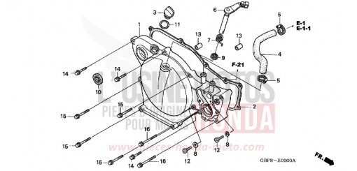 RIGHT CRANKCASE COVER CR85RB4 de 2004